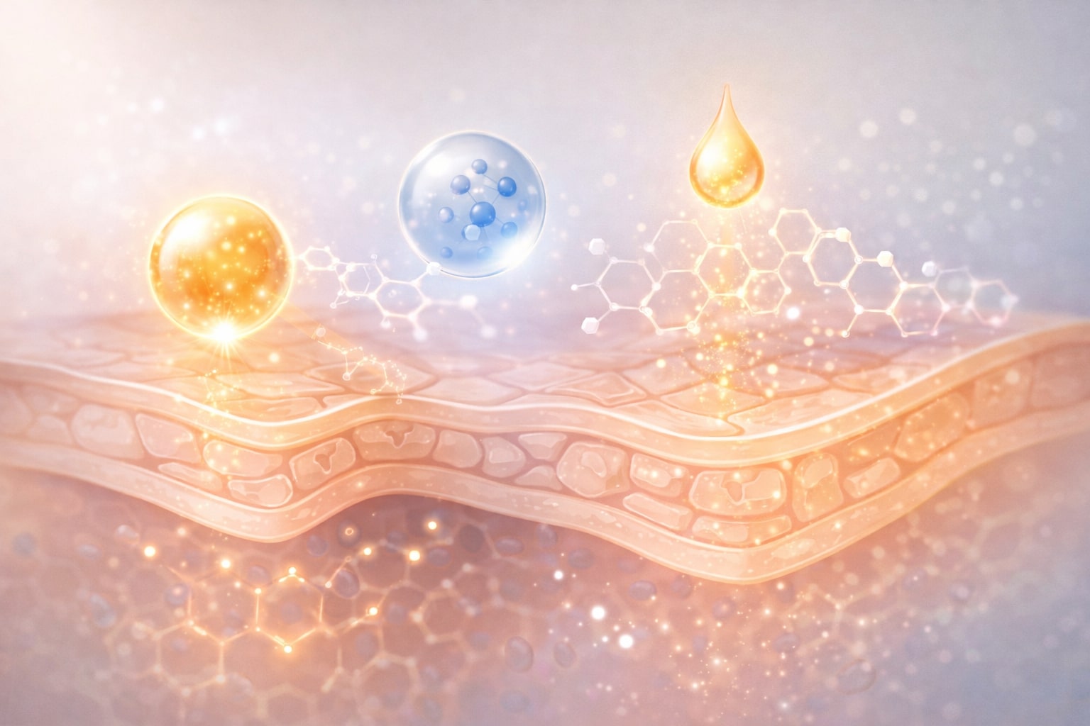 Dermatology skincare repair concept with antioxidants